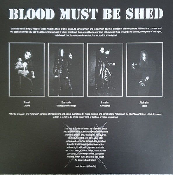 Zyklon-B : Blood Must Be Shed (12",45 RPM,Single Sided,EP,Limited Edition,Numbered,Reissue)