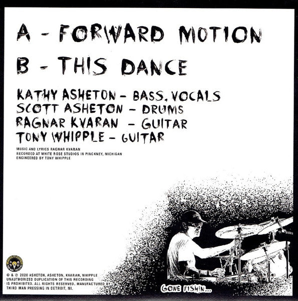 Scott Asheton, Kathy Asheton, Ragnar Kvaran, Tony Whipple : Forward Motion (7", Ltd, Whi)