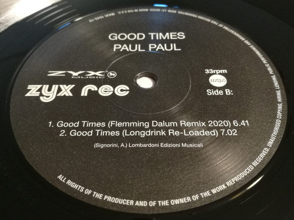 Paul Paul : Good Times (12",33 ⅓ RPM,Reissue)