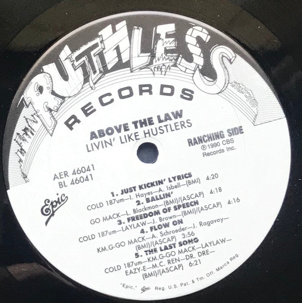 Above The Law : Livin’ Like Hustlers (LP, Advance, Album, Promo)