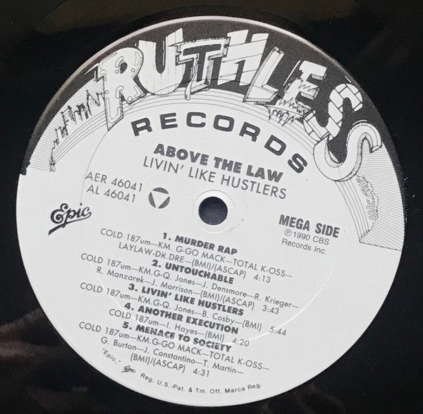 Above The Law : Livin’ Like Hustlers (LP, Advance, Album, Promo)