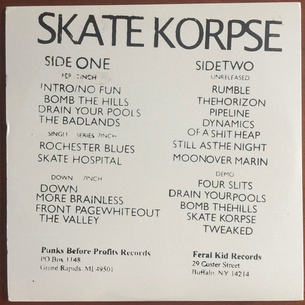 Skate Korpse : Skate Korpse (LP,Compilation)