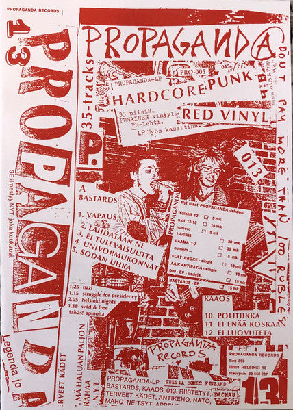 Various : Propaganda - Russia Bombs Finland (LP, Album, Comp, RP, Red)