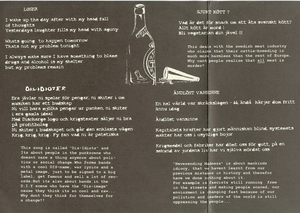 Ens (4) : Ändlöst Vansinne EP (7", EP)