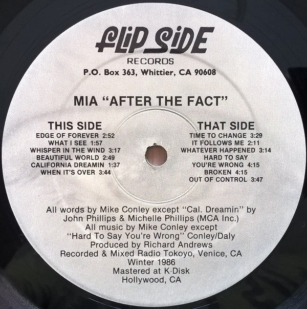 M.I.A. (3) : After The Fact (LP,Album)