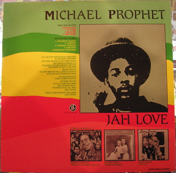 Michael Prophet : Jah Love (LP, Album, RP)