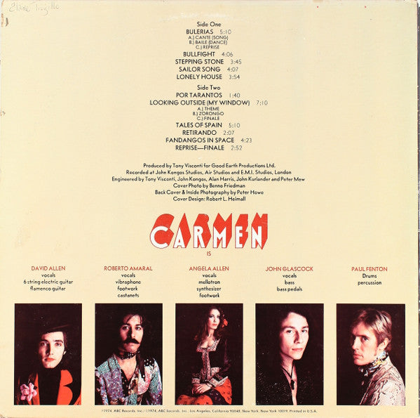 Carmen (19) : Fandangos In Space (LP,Album)