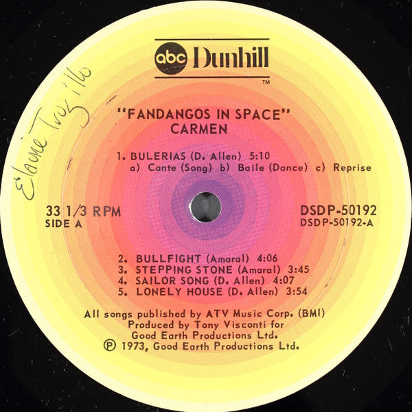 Carmen (19) : Fandangos In Space (LP,Album)
