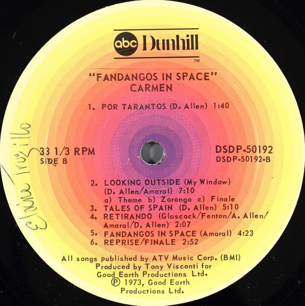 Carmen (19) : Fandangos In Space (LP,Album)