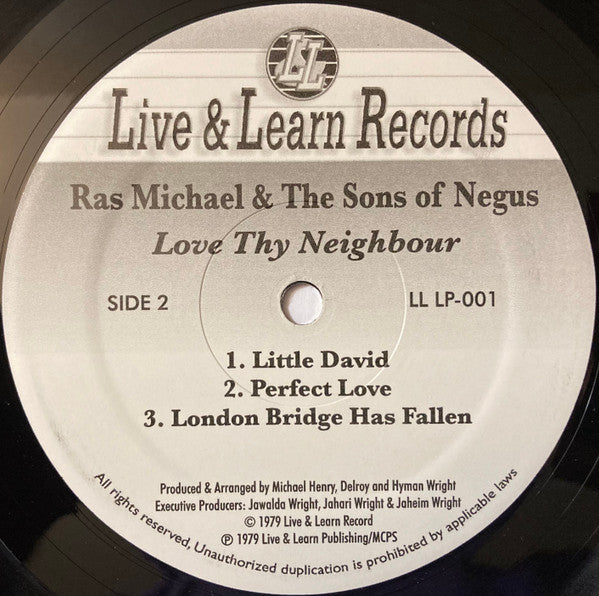 Ras Michael & The Sons Of Negus : Love Thy Neighbour (LP,Album,Reissue)