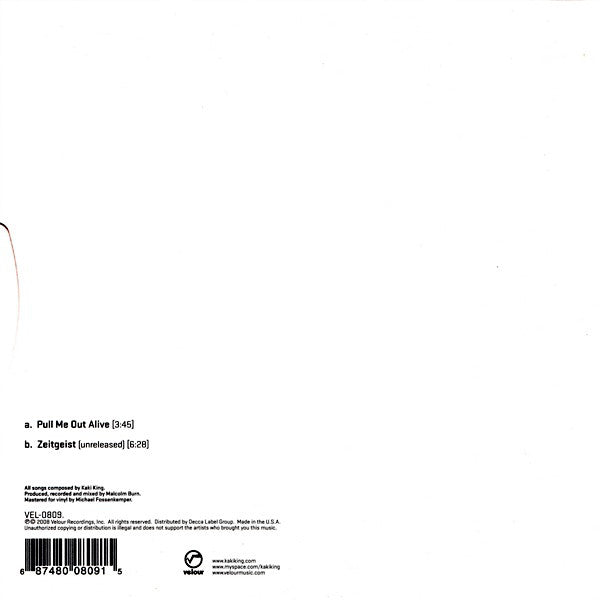Kaki King : Pull Me Out Alive (7")