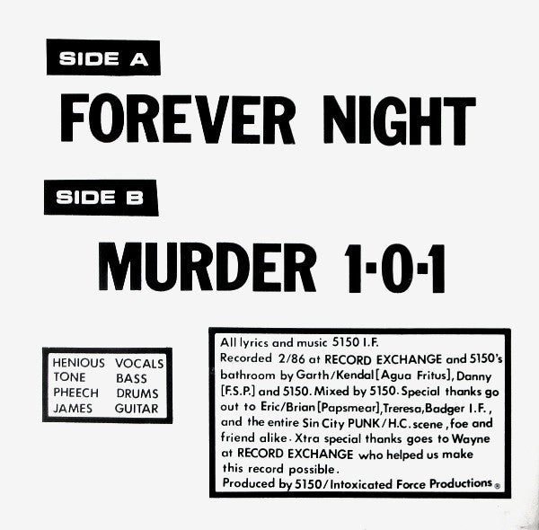 5150 (3) : Forever Night (7",45 RPM,Single)
