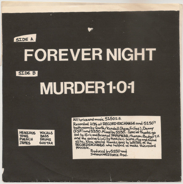 5150 (3) : Forever Night (7",45 RPM,Single)