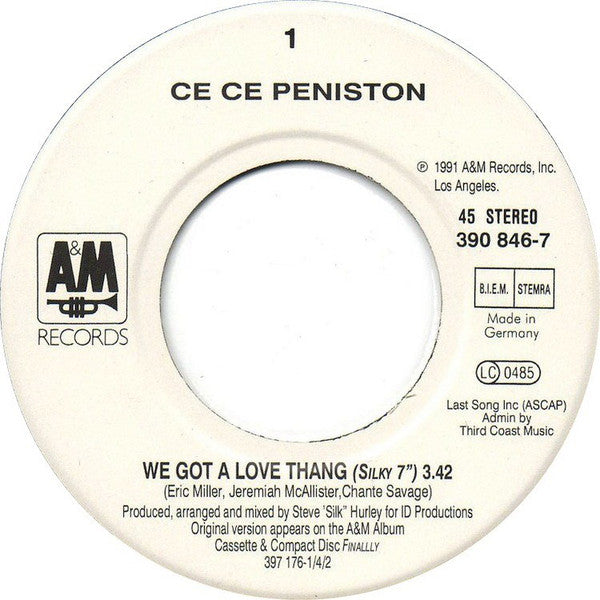 Ce Ce Peniston : We Got A Love Thang (7", Single)