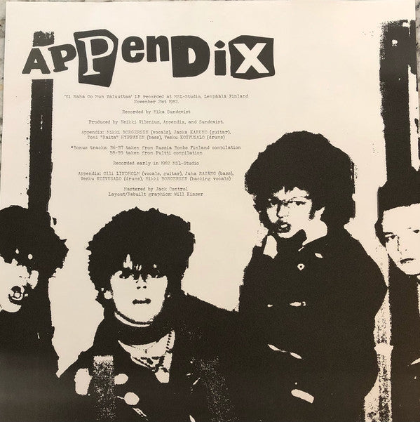 Appendix : Ei Raha Oo Mun Valuuttaa (LP, Album, RP)