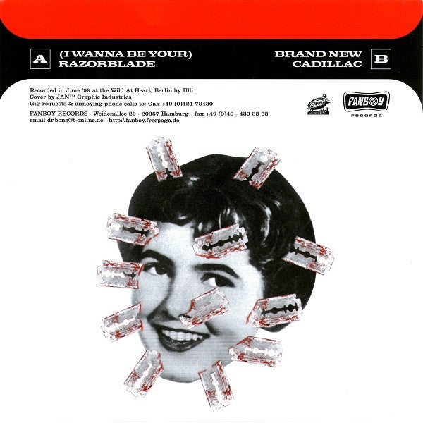 The Moorat Fingers : (I Wanna Be Your) Razorblade (7", Single)