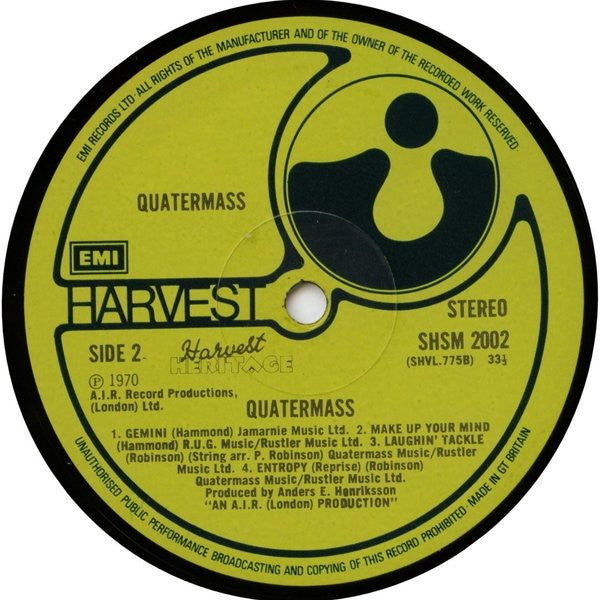 Quatermass (3) : Quatermass (LP, Album, RE)