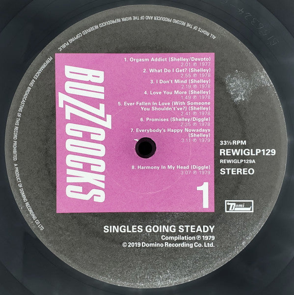 Buzzcocks : Singles Going Steady (LP,Compilation,Reissue,Remastered)