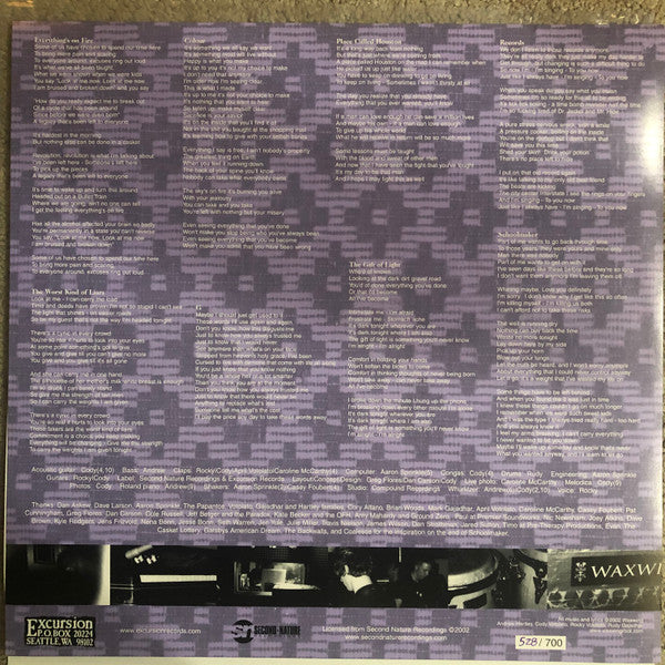 Waxwing : Nobody Can Take What Everybody Owns (LP, Album, Num, Pur)