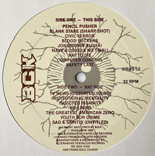 B.G.K. : Nothing Can Go Wrogn! (LP,Album)