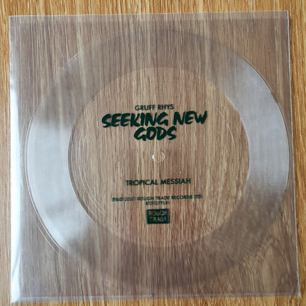 Gruff Rhys : Seeking New Gods (LP, Album, Lig + Flexi, 7", Shape, S/Sided, Squ + )