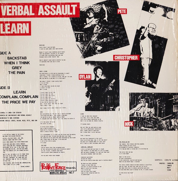 Verbal Assault : Learn (12",33 ⅓ RPM,EP)