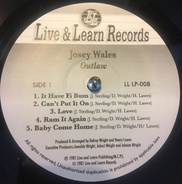 Josey Wales : Outlaw Josey Wales (LP, Album)