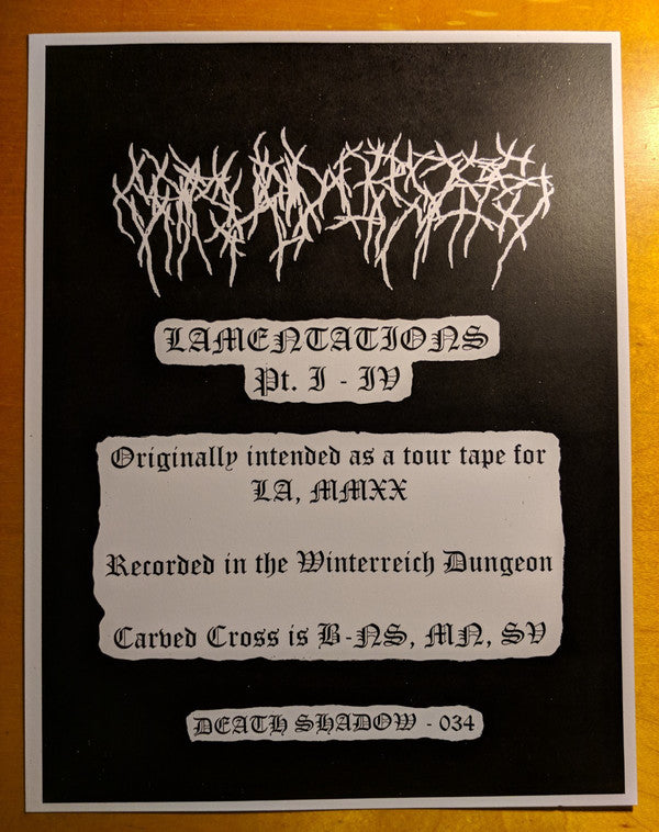 Carved Cross : Lamentations (LP)