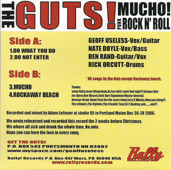 The Guts : Mucho! (7", Ltd, Red)