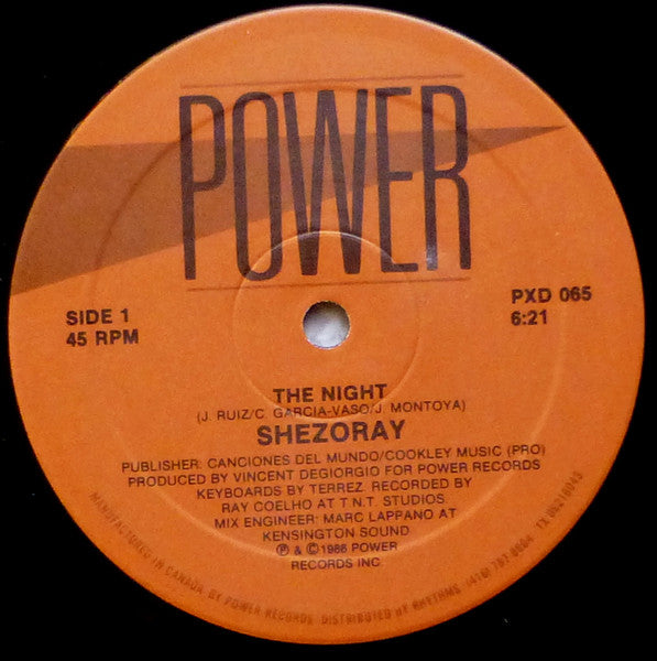 Shezoray : The Night (12",45 RPM)