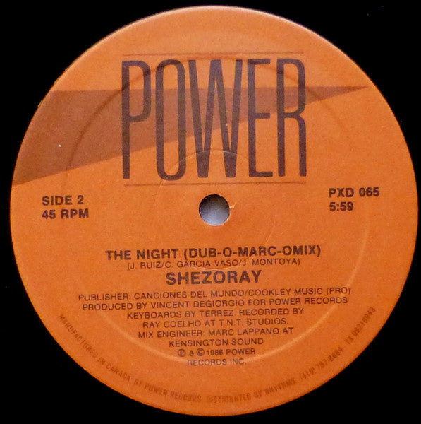 Shezoray : The Night (12",45 RPM)