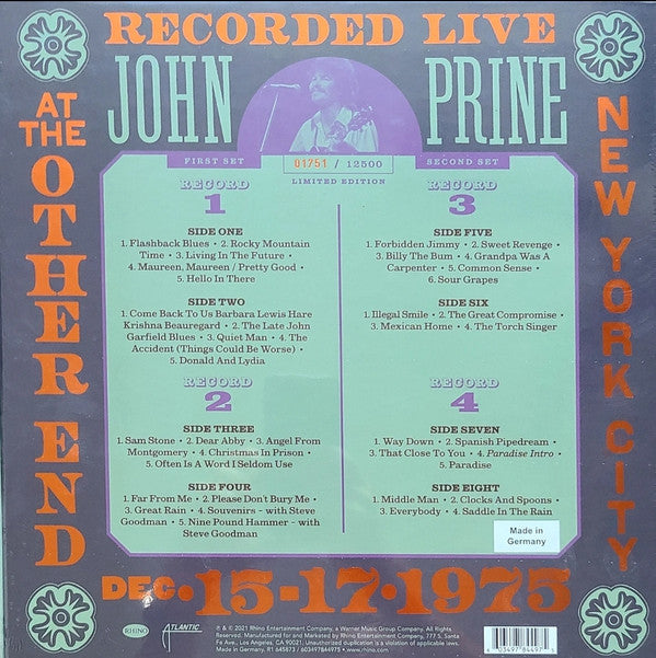 John Prine : Live At The Other End Dec. 1975 (LP)