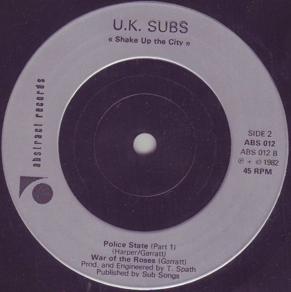 U.K. Subs* : Shake Up The City (7")