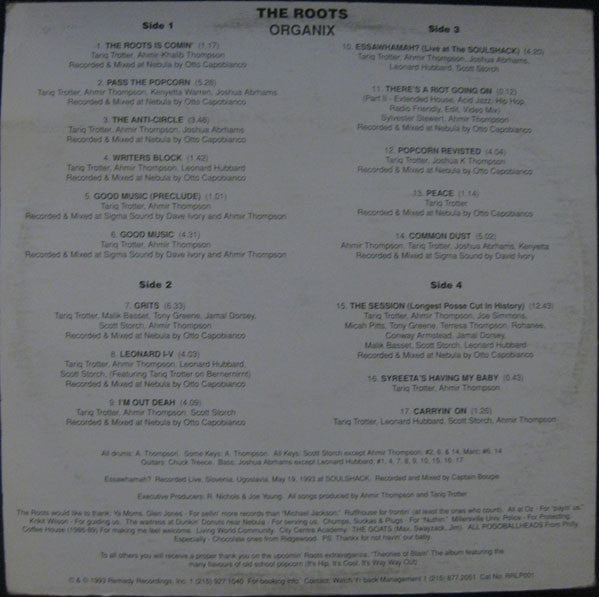 Roots, The : Organix (LP,Album,Reissue)