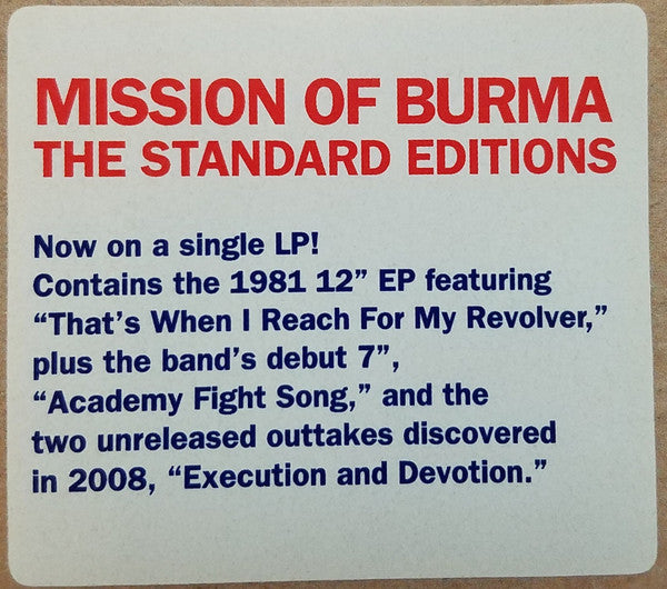 Mission Of Burma : Signals, Calls, And Marches (LP,EP,Reissue,Remastered,Stereo)