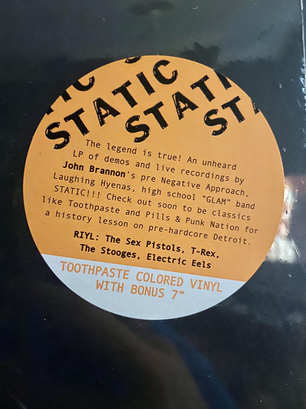 Static (60) : Toothpaste And Pills (Demos And Live 1978 - 1981) (LP)