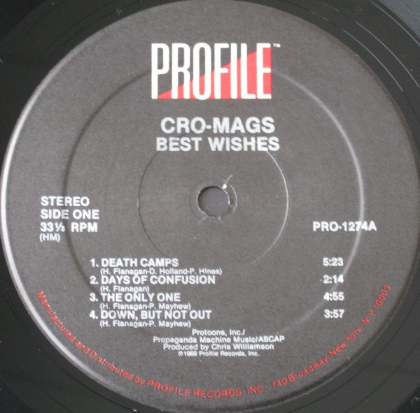 Cro-Mags : Best Wishes (LP,Album,Stereo)