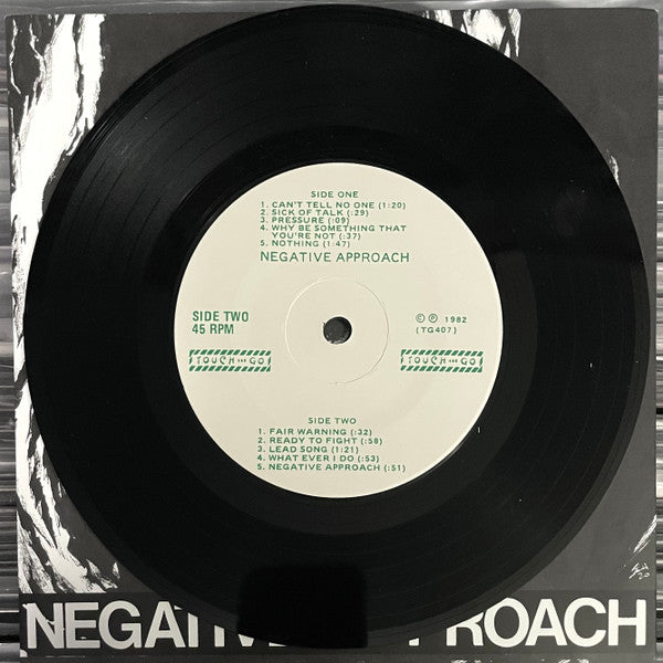 Negative Approach : Negative Approach (7",45 RPM,EP,Limited Edition,Reissue,Remastered)