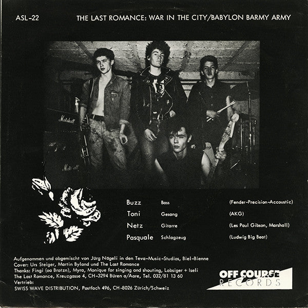 Last Romance : War In The City (7",33 ⅓ RPM,45 RPM,Single)