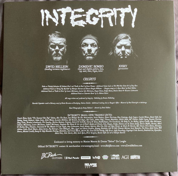 Integrity (2) : Howling, For The Nightmare Shall Consume (2x12", Album, Ltd, RP, Ora)