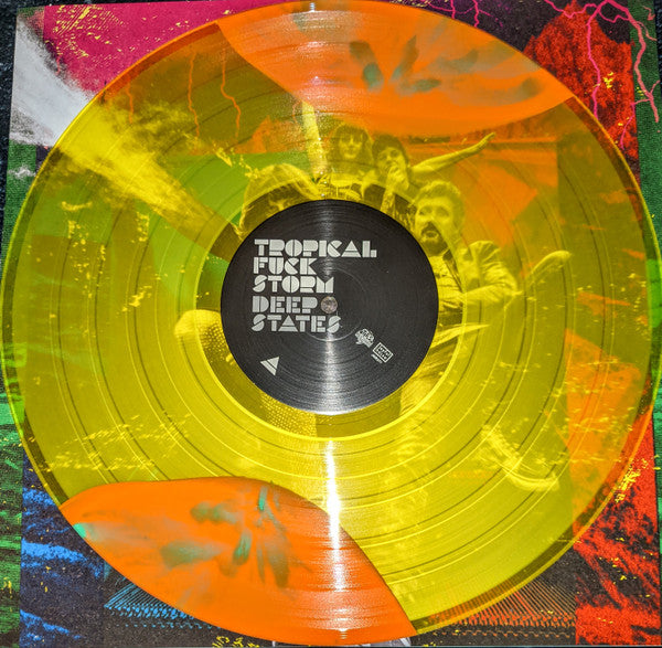 Tropical Fuck Storm : Deep States (LP, Album, Ltd, Tra + Flexi, 7", Yel + Ltd, Num, V)