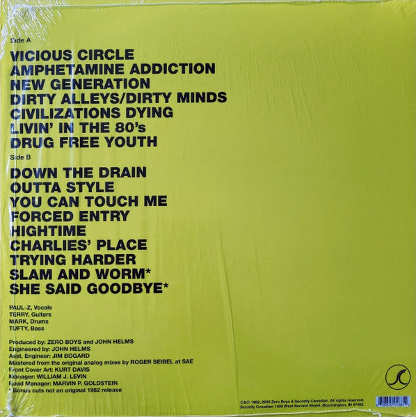 Zero Boys : Vicious Circle (LP,Album,Reissue,Remastered)