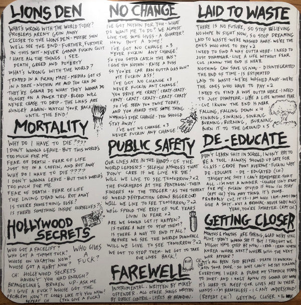 Direct Control : Farewell (12", Album)