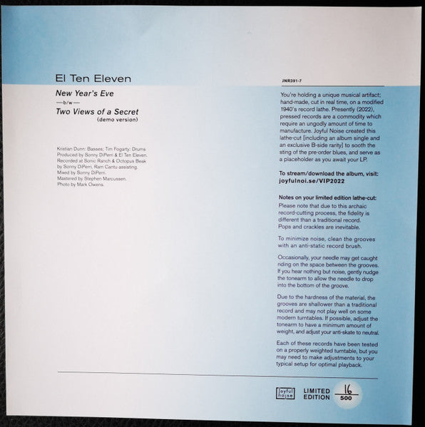 El Ten Eleven : New Year’s Eve (Lathe, 7", Shape, Single, Ltd, Num, Squ)