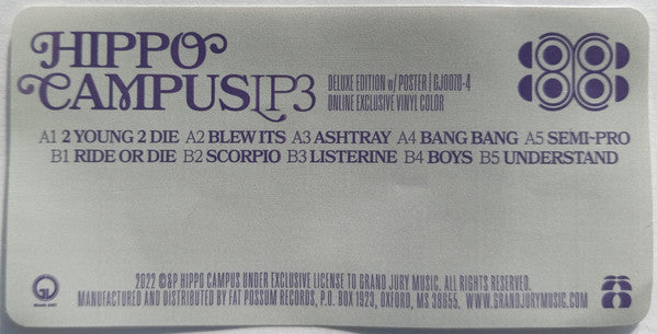 Hippo Campus : LP3 (LP, Album, Dlx, Pur)