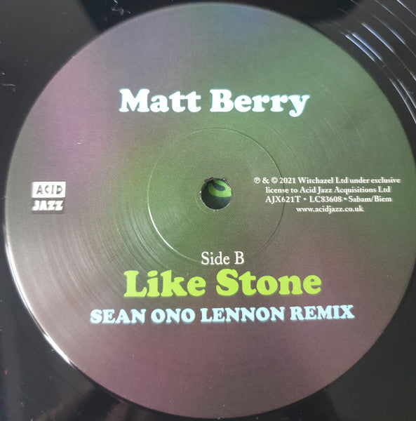 Matt Berry (3) : Summer Sun / Like Stone (Sean Lennon Remixes) (12",45 RPM,Single,Limited Edition)