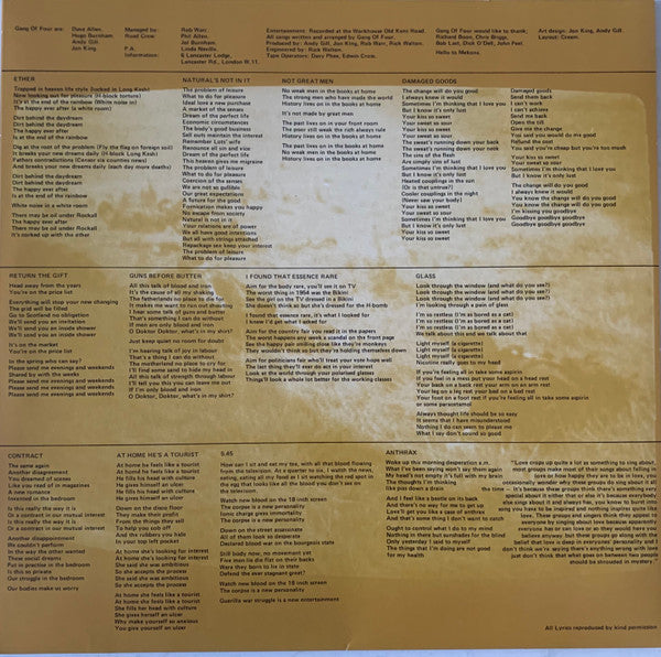 Gang Of Four : Entertainment! (LP,Album,Reissue)