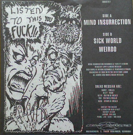 Dread Messiah : Mind Insurrection (7")