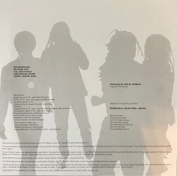 Bad Brains : Quickness (LP,Album,Reissue,Remastered,Stereo)