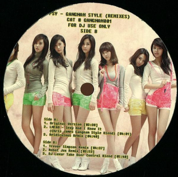 Psy (7) : Gangnam Style (Remixes) (12",Unofficial Release,33 ⅓ RPM)